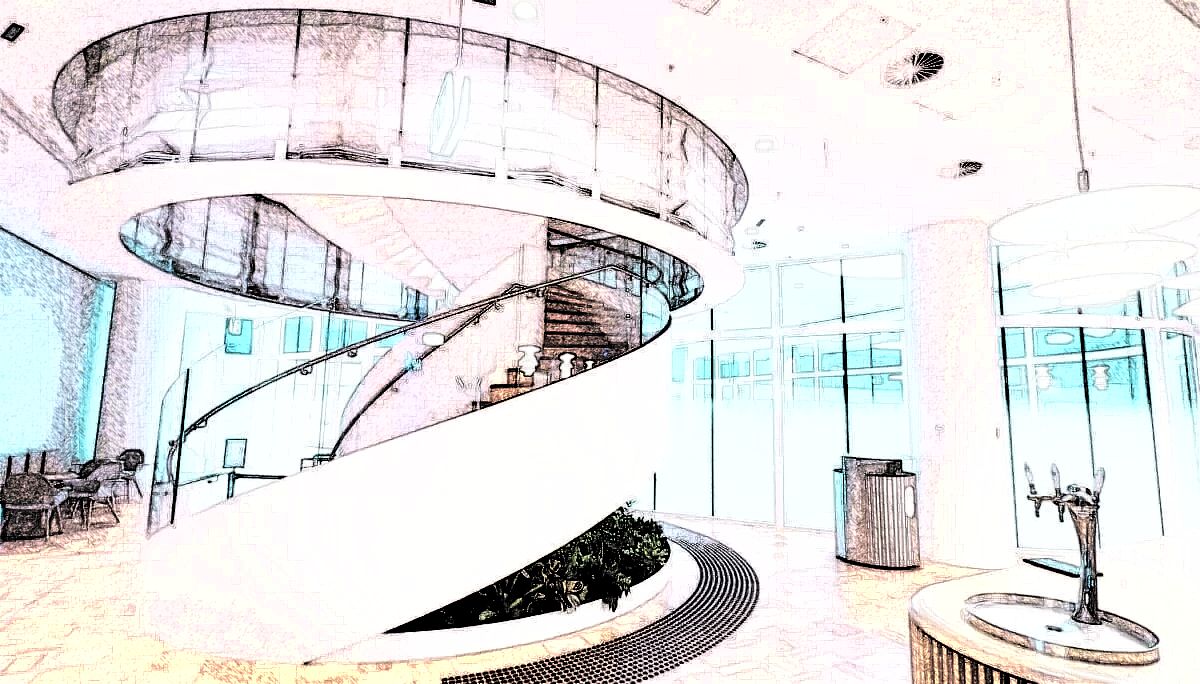 Противопожарная штора Гармошка для высотных зданий